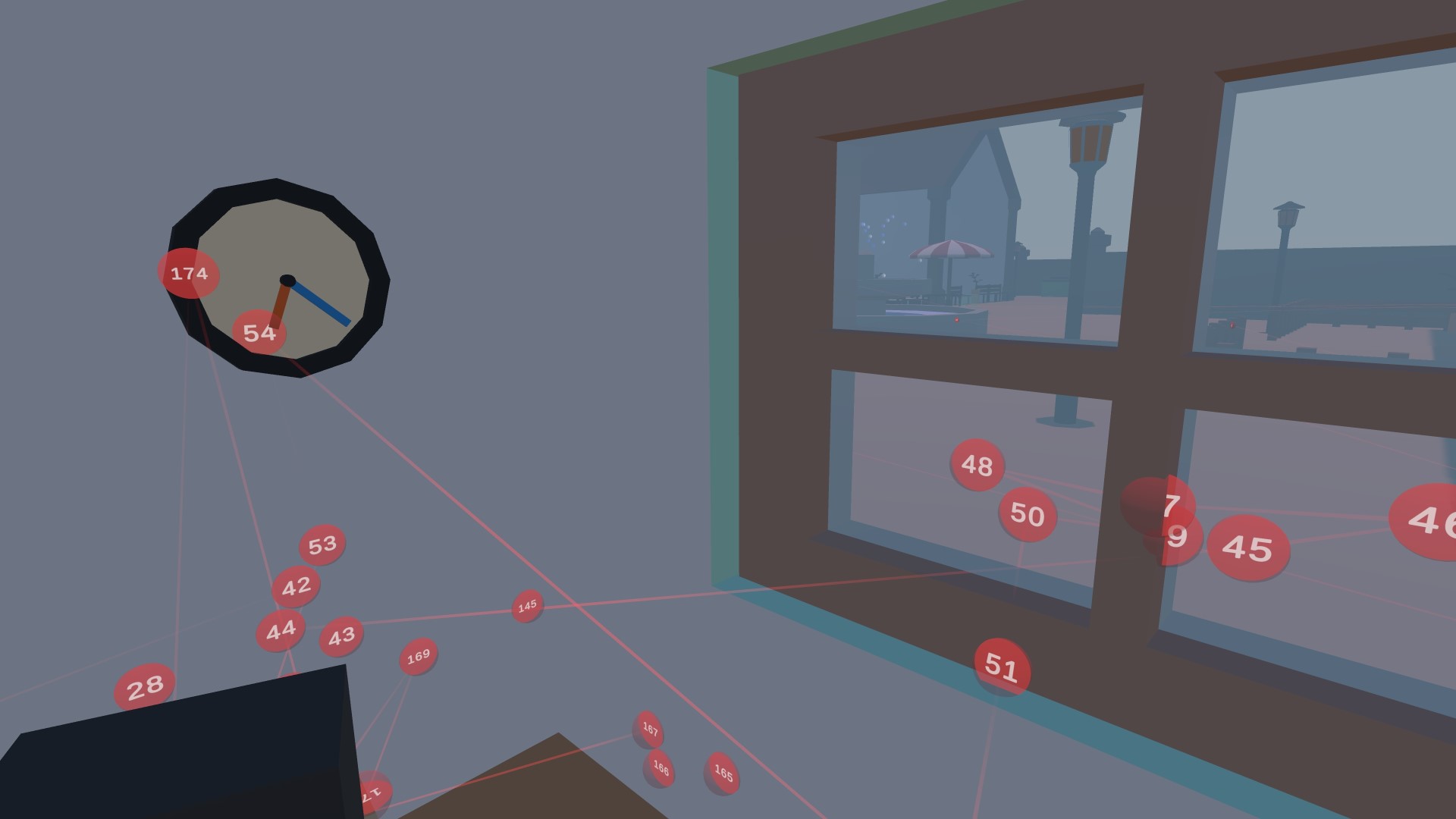 Gaze data visualized as spatial gaze plot