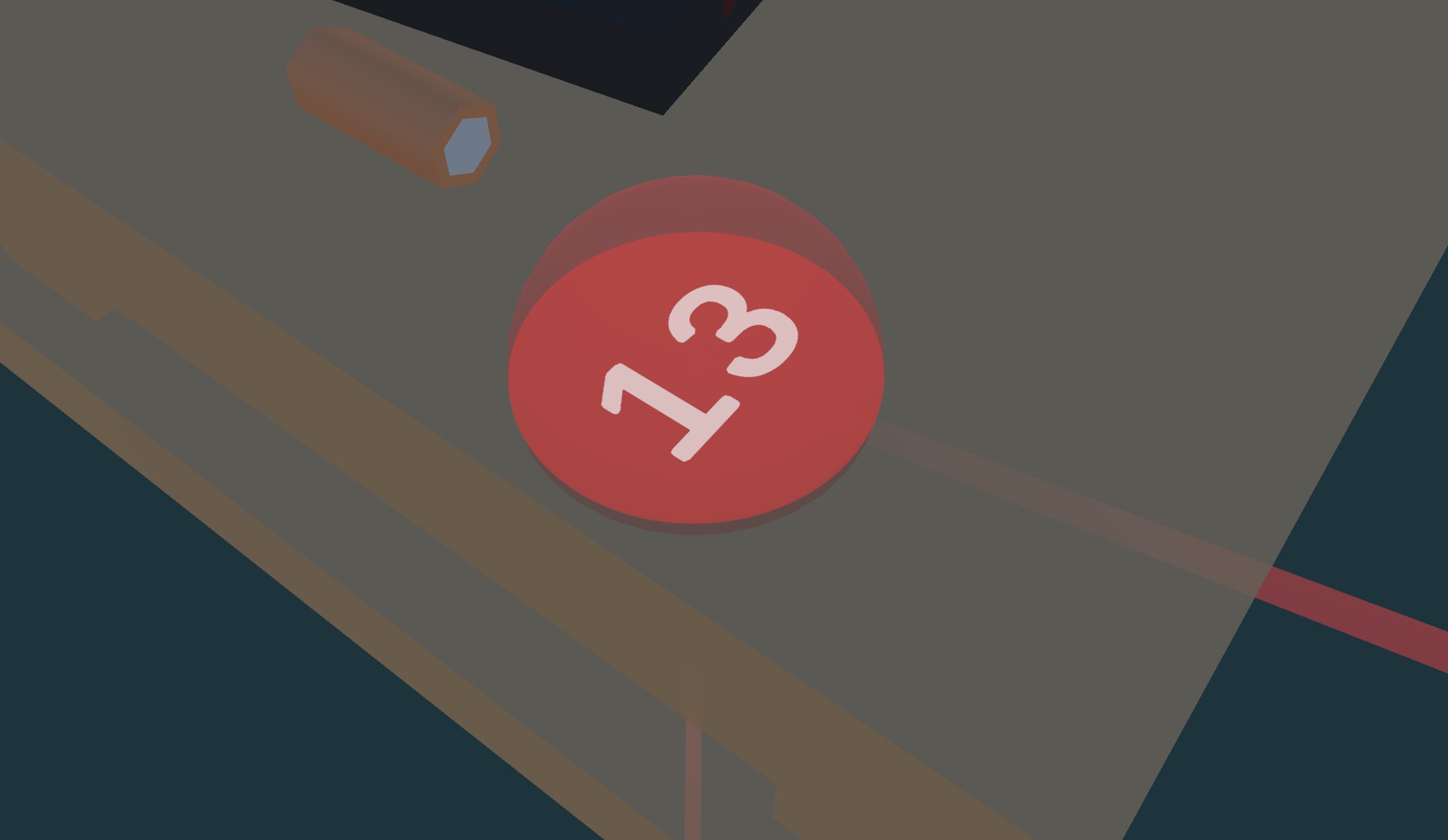 Close-up of a single 'fixation' indicator